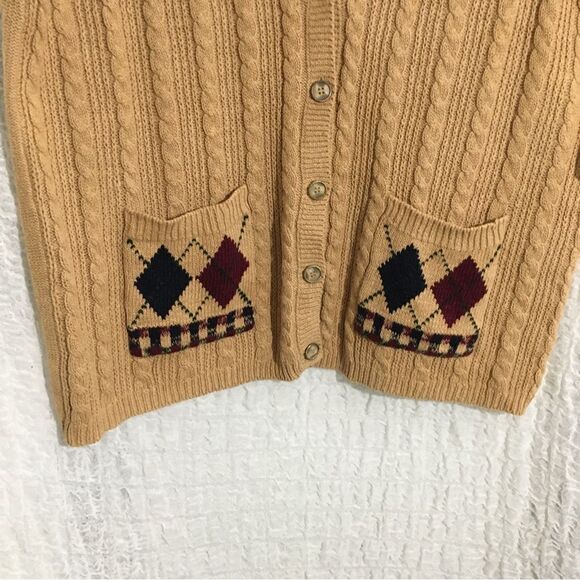 Russ Signature Vtg Brown Knit Vest 2X - Picture 4 of 13